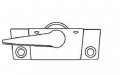 Stb Sweep Lock Zinc Die Cast Appliance White 2 5 32 In Screw Holes 