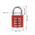 Uxcell 8-digit Combination Padlock Push Button Lock For Locker Cabinet Red 2pcs