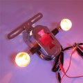 Motorcycle Chrome Amber Metal Cross Tail Light Brake Turn Signal Compatiable With Big Twin Fl Bike P N Xh3118b-c-01-cd Amber 