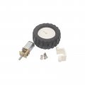 Jutagoss 1pcs Miniature Gear 30rpm Dc 3v Motor With Fixed Frame Coupling Nut Plastic Wheel For Diy Mobile Robot Smart Cars