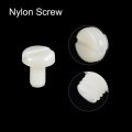 Uxcell Nylon Machine Screws M6x10mm Slotted Pan Head Fasteners Bolts For Electronics Communications Equipment 50pcs