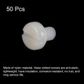 Uxcell Nylon Machine Screws M6x10mm Slotted Pan Head Fasteners Bolts For Electronics Communications Equipment 50pcs