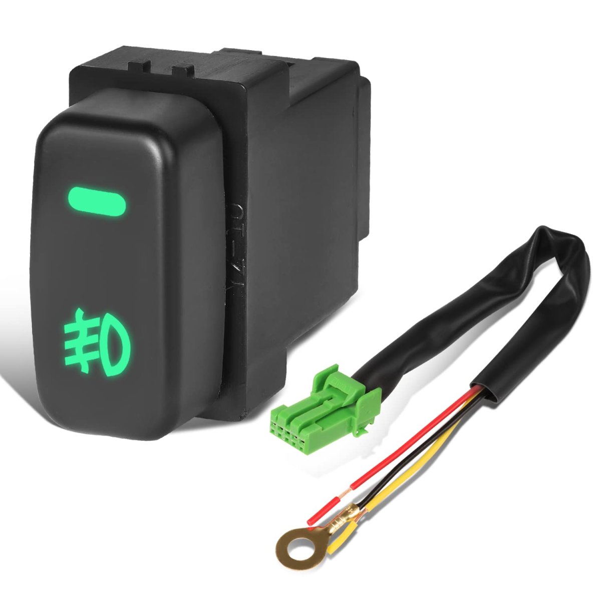 Auto Dynasty Front Dash Mount Fog Light Lamp Switch With Wiring Harness For Rvr Outlander Outlander Sport 2010-2015 Matte Black