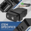 Auto Dynasty Front Dash Mount Fog Light Lamp Switch With Wiring Harness For Rvr Outlander Outlander Sport 2010-2015 Matte Black