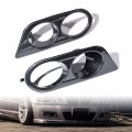 Anzios 2x Lower Front Fog Light Cover Bezel Housing Carbon Fiber Left Right Compatible With Bmw E46 M3