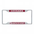 Washington State University Metal License Plate Frame Cougars Wsu Cougs For Front Or Back Of Car Officially Licensed Mascot 