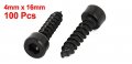 Uxcell 4mmx16mm Male Thread Carbon Steel Hex Head Self Tapping Screws 100 Pcs