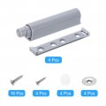 Uxcell 4pcs Push To Open Door Latch Bold Magnetic Latches For Hidden Cabinets Rv Drawers Kitchen Cupboard Grey