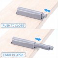 Uxcell 4pcs Push To Open Door Latch Bold Magnetic Latches For Hidden Cabinets Rv Drawers Kitchen Cupboard Grey