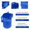 Universal Car Oil Catch Can Kit 300ml Aluminum Polish Engine Air Separator Tank Reservoir Blue Model Jlacz335-bl