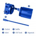 Universal Car Oil Catch Can Kit 300ml Aluminum Polish Engine Air Separator Tank Reservoir Blue Model Jlacz335-bl