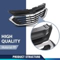 Pit66 Front Bumper Upper Grille Black Chrome Grill Compatible With Chevy Equinox 2018 2019 2020