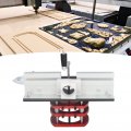 Router Lift With Top Plate Aluminum Alloy Universal Type For Woodworking Slotting Trimming Chamfering Table Black