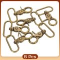6pcs Swivel Snap Hook 38mm 1 2 Trigger Heavy Duty Zinc Alloy Metal Lobster Claw Clasp Lanyard Clips For Straps Bags Belting