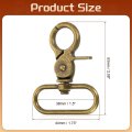 6pcs Swivel Snap Hook 38mm 1 2 Trigger Heavy Duty Zinc Alloy Metal Lobster Claw Clasp Lanyard Clips For Straps Bags Belting