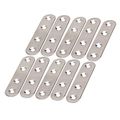 10pcs Flat Corner Brace Straight Brackets Repair Plate 77x17mm Furniture Fixing