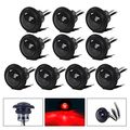 10x3 4 Inch Mount Smoked Lens Red Trailer Boat Led Clearance Marker Side Lights Ligh 