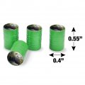 Panda Family Flute Valve Stem Caps For Tire Rim Wheel Aluminum Green