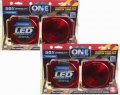 Optronics 2 Pack Universal Square Red Led Stud Mount Combo Tail Light Set Tll008rk 