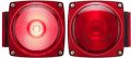 Optronics 2 Pack Universal Square Red Led Stud Mount Combo Tail Light Set Tll008rk