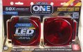 Optronics 2 Pack Universal Square Red Led Stud Mount Combo Tail Light Set Tll008rk