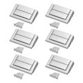 6pcs Toggle Catch Lock 0 9 In X 1 5 Hasp Latch Mini Clasp With Mounting Screws For Jewelry Box Gift Wooden Cabinet Silver 