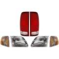 Replacement Headlight Set For 1997-03 Ford F-150 Left And Right With Corner Light Tail 