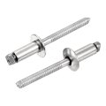 25pcs 1 4 X1 2 304 Stainless Steel Dome-head Blind Rivets Open-end Type For Diy Sheet Metal Automotive Repairs Furniture Boat 
