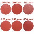 Hifrom 5 Inch Sanding Discs No-hole Hook And Loop 40 Grit Sandpaper Aluminum Oxide Random Orbital Sander Pads 60-pack