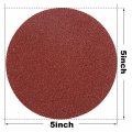 Hifrom 5 Inch Sanding Discs No-hole Hook And Loop 40 Grit Sandpaper Aluminum Oxide Random Orbital Sander Pads 60-pack