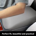 Boxcheer Armrest Cover For Toyota Camry 2007-2011 Leather Central Console Box Protector Pad Gray White Stitch