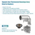 X Autohaux No 96407677 Engine Coolant Thermostat Housing Assembly Replacement For Chevrolet Aveo 2004-2008 Aluminum Silver Tone