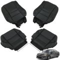 4pcs Leather Seat Cover Lean Back Bottom Black Driver Passenger Replacement For 2008-2012 Accord Sedan 4-door 