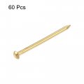 Uxcell Small Tiny Hardware Brass Nails 1 5mmx25mm Dxl For Diy Wooden Boxes Accessories 60pcs
