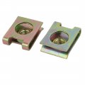Uxcell Fit M6 Screw Speed Fastener U Nut Clip Zinc Plated Hardware Brass Tone 25pcs