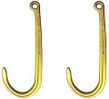 Ba Products Ships In 1 To 2 Business Days Set Of Two N711-2-x2 15 J Hook Long With Hole For Chain Wrecker Tow Truck Rollback 