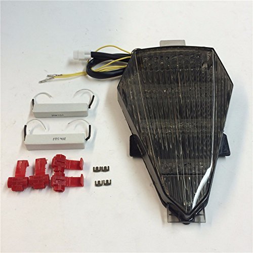Led Tail Light Brake And Turn Signal Smoke Lens For 2008 2009 2010 2011 2012 2013 Yzf-r6 Waterproof Rear Assembly Yellow Red