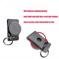 Qinwuwu Xxhong 2pcs Heavy-duty Buckle Waist Key Chain Multi-tool Lock Belt Clip Retractable Stainless Steel Ring Anti-theft And
