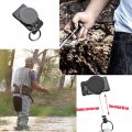 Qinwuwu Xxhong 2pcs Heavy-duty Buckle Waist Key Chain Multi-tool Lock Belt Clip Retractable Stainless Steel Ring Anti-theft And