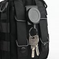 Qinwuwu Xxhong 2pcs Heavy-duty Buckle Waist Key Chain Multi-tool Lock Belt Clip Retractable Stainless Steel Ring Anti-theft And