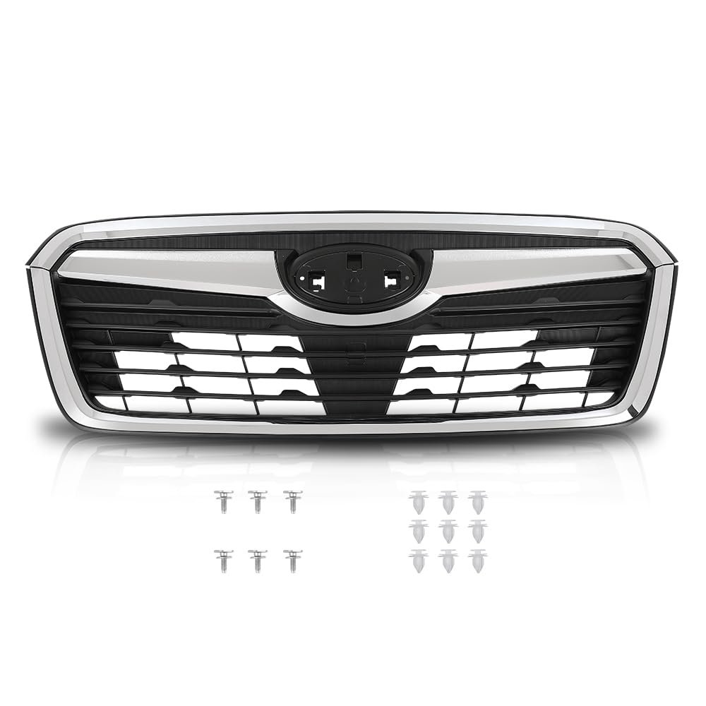 Front Bumper Grille Grill Assembly With Chrome Trim For Subaru Forester 2019 2021 Part Number 91121sj110 91121sj130 Black And