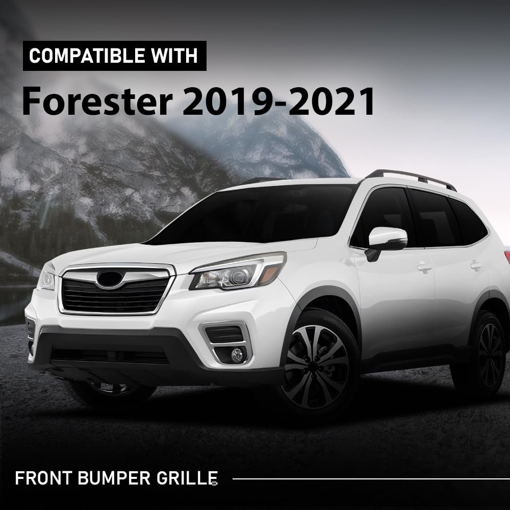 Front Bumper Grille Grill Assembly With Chrome Trim For Subaru Forester 2019 2021 Part Number 91121sj110 91121sj130 Black And