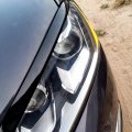Hdirect 2pcs Auto Headlight Eyebrow Cover Trim Car Decoration Eyelids Compatible With Volkswagen Vw Passat B7 Glossy Black