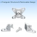 Uxcell 16pcs Removable Corner Brace Metal Butterfly L Brackets Right Angle Support With Screws For Shelves Cabinets Wood