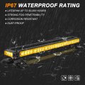 29 5 In Amber Led Emergency Strobe Light Bar 54 High Intensity Leds Double Side Flashing Warning With Magnetic Base For Trucks