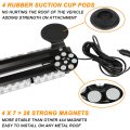 29 5 In Amber Led Emergency Strobe Light Bar 54 High Intensity Leds Double Side Flashing Warning With Magnetic Base For Trucks
