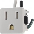 The Hillman Group 55223 2 Pole 3 Wire Outlet White With Leads 2-pack 