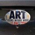 Art Speaks Without Words Adventure Inspires Expresses Oval Tow Trailer Hitch Cover Plug Insert