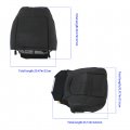 Wflnhb Artificial Leather Front Driver And Passenger Side Bottom Top Lean Back Seat Cover Black Replacement For F250 F350 F450