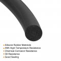 Uxcell Silicone Foam Seal Strip 3 5mm 0 14 Dia 6 Meters 19 69 Ft Long Sponge Rubber Weather Round Cord Solid For Machinery And